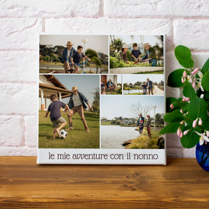 Collage foto per nonno personalizzato: crea ora il tuo poster con 6 foto