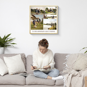 Collage foto per nonno personalizzato: crea ora il tuo poster con 6 foto