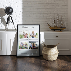 Collage foto Polaroid per Nonno – crea il tuo regalo con 4 foto e dedica