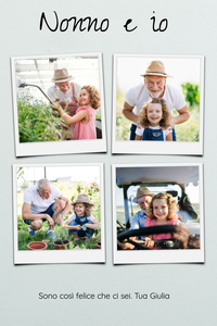 Collage foto Polaroid per Nonno – crea il tuo regalo con 4 foto e dedica