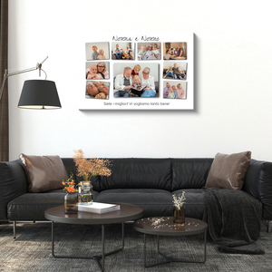 Collage foto Nonna e Nonno 9 foto – crea ora il tuo regalo personalizzato