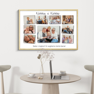 Collage foto Nonna e Nonno 9 foto – crea ora il tuo regalo personalizzato