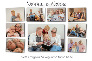Collage foto Nonna e Nonno 9 foto – crea ora il tuo regalo personalizzato
