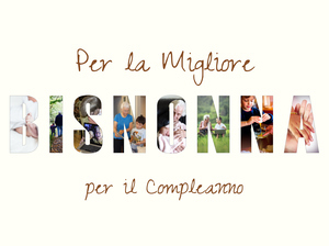 Collage foto lettere BISNONNA – crea il tuo regalo di compleanno perfetto