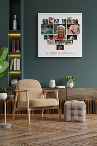 Collage Foto a Cuore per Nonna: Personalizza il tuo messaggio!