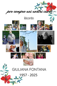 Crea il tuo collage commemorativo: Cuore con fiori e testi personalizzabili