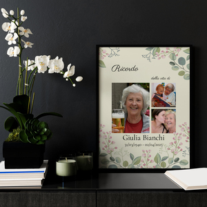 Crea una Collage Ricordo Elegante su Tela per Omaggi e Ricordi Personali