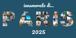 Crea il tuo collage foto nella scritta Parigi su tela: personalizza con anno