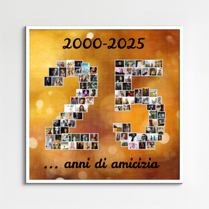 Crea la tua Collage 25 con foto per Anniversario o Evento Speciale