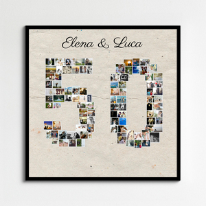 Crea una Collage Foto per 50 Anni: Regalo Unico per Compleanno o Nozze d'Oro