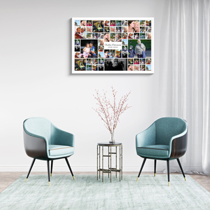 Crea la tua Collage Funebre Personalizzata su Tela in Alta Qualità