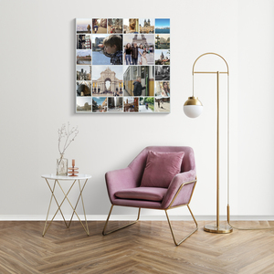 Crea la tua Collage Quadrata Alu-Dibond: Mostra i tuoi ricordi di viaggio!