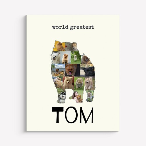 Crea la tua Collage Pomeranian con Foto e Testo Personalizzato