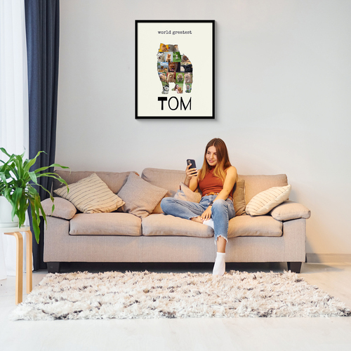 Crea la tua Collage Pomeranian con Foto e Testo Personalizzato