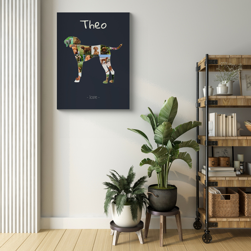 Crea la tua Collage Vizsla: Personalizza Foto & Testo!