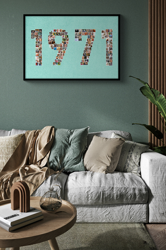 Crea Fotocollage "1971" Personalizzata per Compleanno Unico