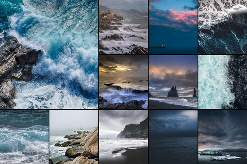 Collage foto natura e meteo: crea il tuo collage e stampa premium nebbia e temporali