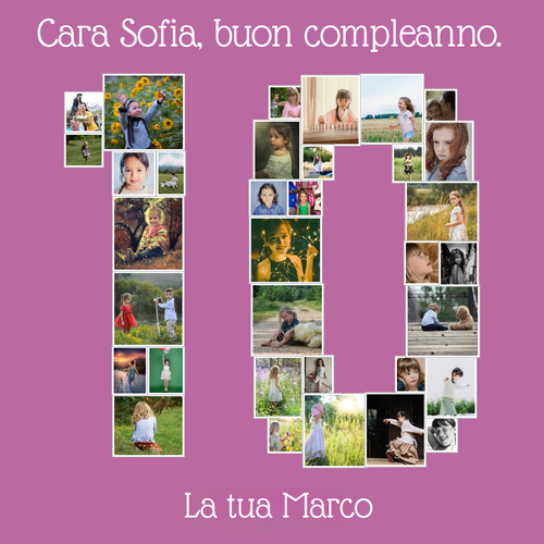 Crea una Collage Fotografiche "10" per il tuo Anniversario o Evento Speciale