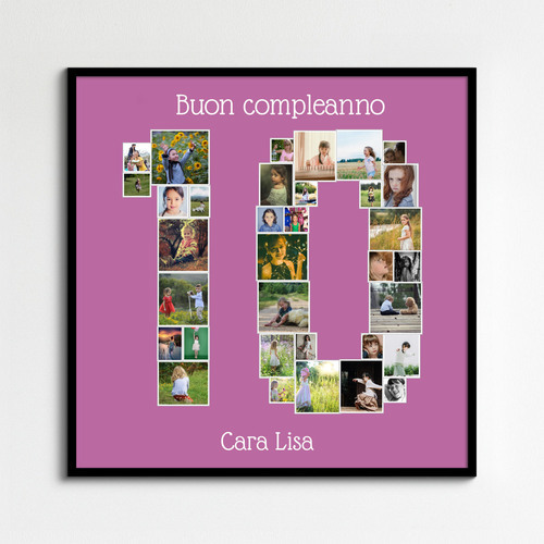 Crea la tua collage numero personalizzata per occasioni speciali!