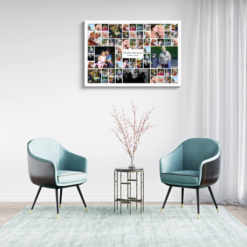 Crea la tua Collage Funebre Personalizzata su Tela in Alta Qualità