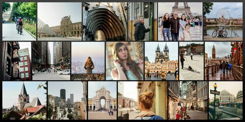 Collage Foto Acrilico per Ricordi di Viaggio - Personalizza Ora!